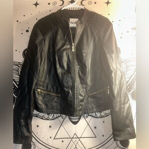 Miss Selfridge Black Jacket with Gold Zippers